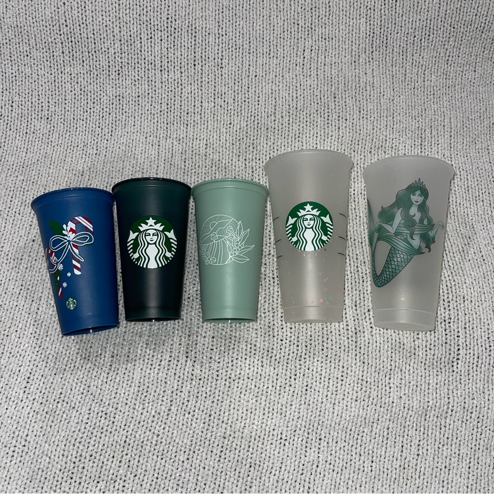 Starbucks Reusable 5 piece  Party Cup Set variety - Multicolor